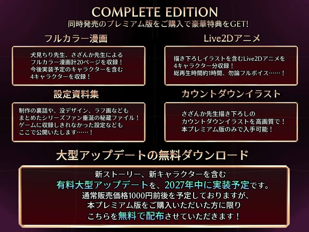 Complete Edition 日文内容一览,含漫画、动画、设定集与更新权益