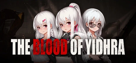 The Blood of Yidhra 标题与三位白发角色的封面