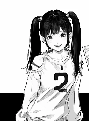 星野樱的黑白人物立绘